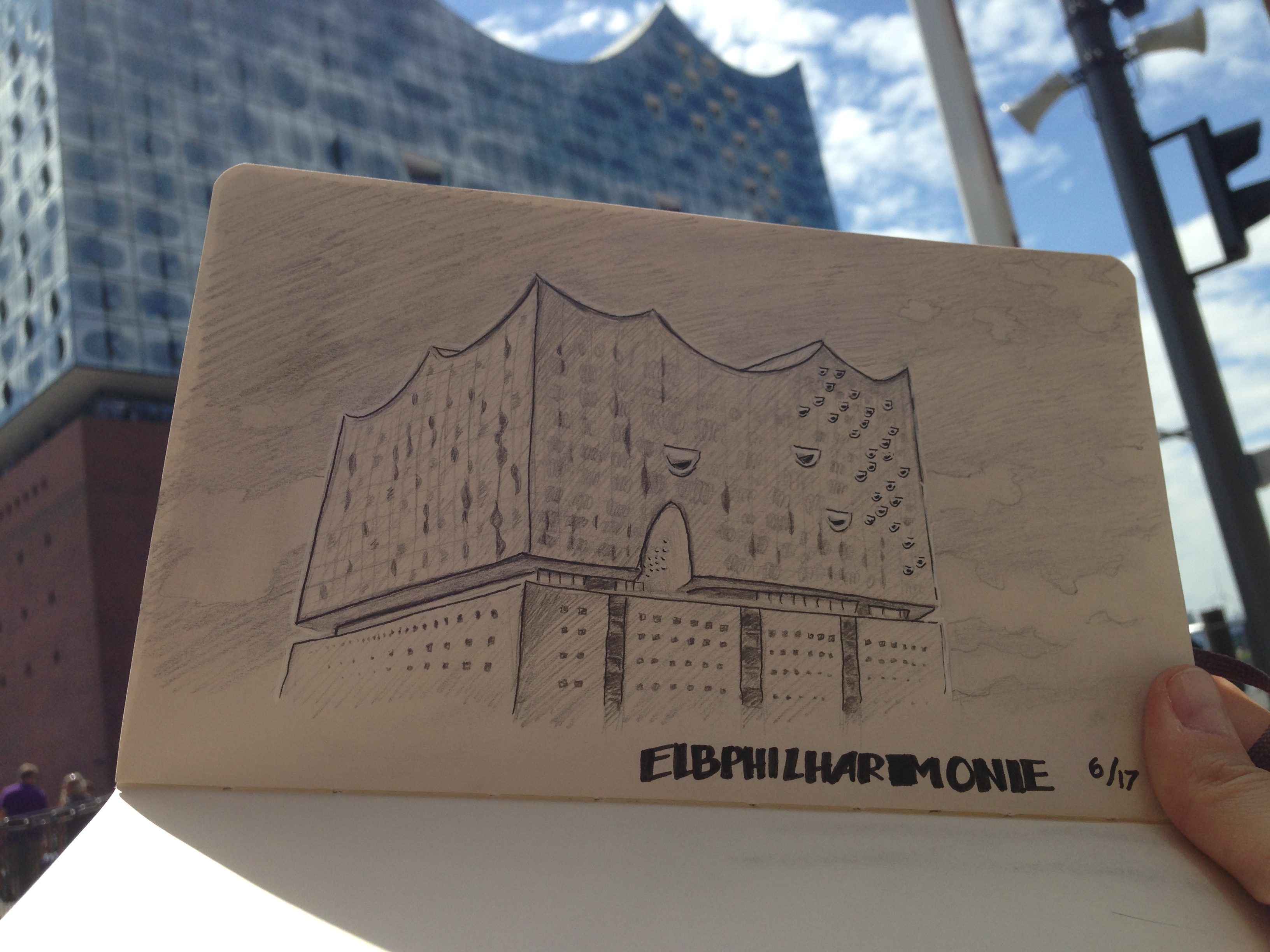 Skizze der Elbphilharmonie