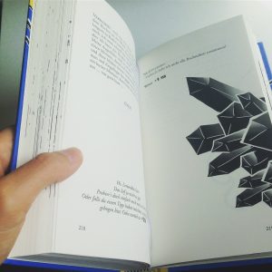 Aufgeschlagene Seite des Buchs "Die Monstertrickserin"